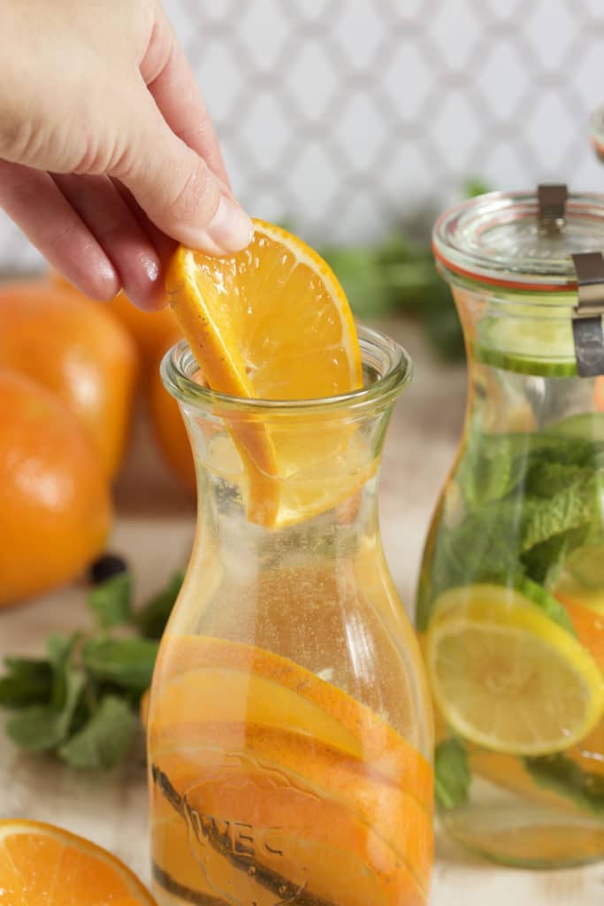 Super easy Fruit Infused Water recipe to help you stay hydrated with flavor! | TheSuburbanSoapbox.com