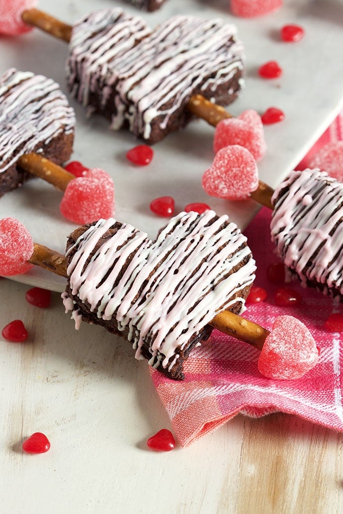 Super easy to make Valentine Heart Brownies are so much fun for the kids. Simple and addicting! | TheSuburbanSoapbox.com