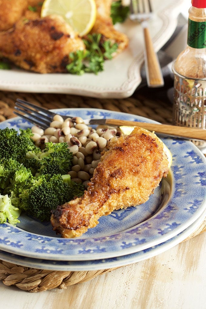The BEST recipe for Truly Crispy Oven Fried Chicken every single time. Absolutely fool-proof! | TheSuburbanSoapbox.com