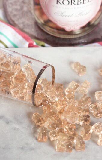 Make your own Pink Champagne Gummy Bears, so easy and simple. The best way to celebrate any occasion. | TheSuburbanSoapbox.com