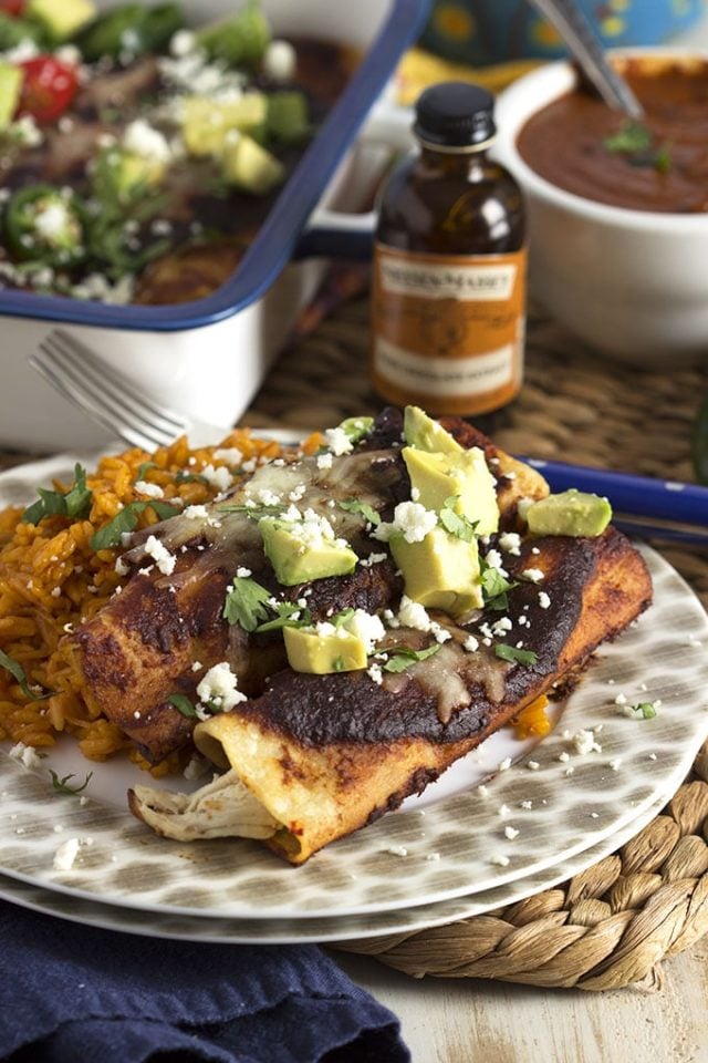 Super Easy Chicken Mole Enchiladas The Suburban Soapbox