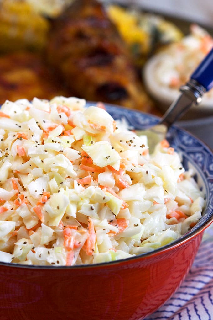 Super easy Classic Cole Slaw recipe is better than KFC! So simple to make and ready in minutes. | TheSuburbanSoapbox.com