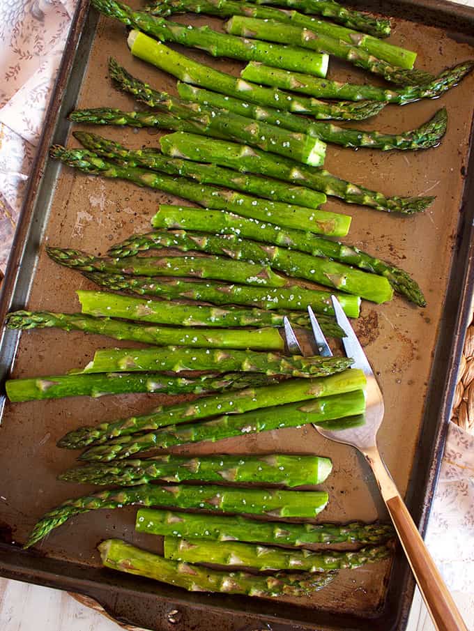 Roasted Asparagus with Pine Nuts Parmesan and Balsamic Glaze | TheSuburbanSoapbox.com