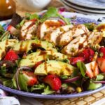 Strawberry Avocado Salad with Balsamic Chicken | TheSuburbanSoapbox.com