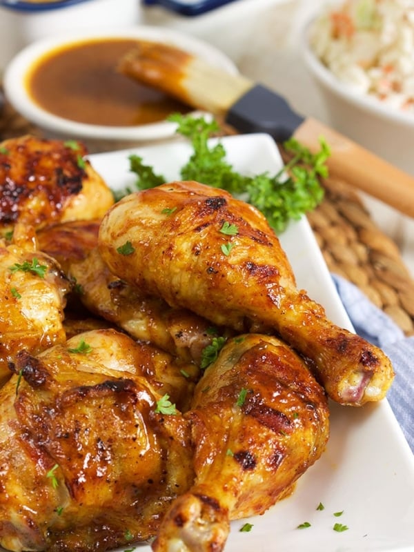 Sweet and tangy, this Carolina Style Barbecue Chicken recipe is a fabulous addition to every cookout or picnic! | TheSuburbanSoapbox.com