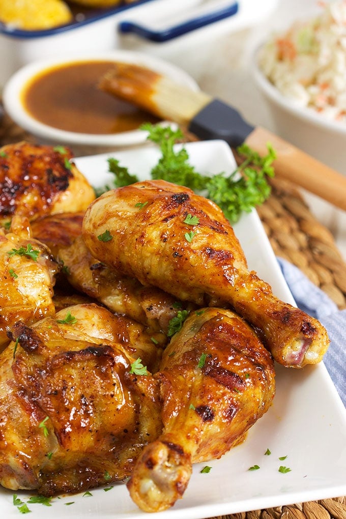 Sweet and tangy, this Carolina Style Barbecue Chicken recipe is a fabulous addition to every cookout or picnic! | TheSuburbanSoapbox.com