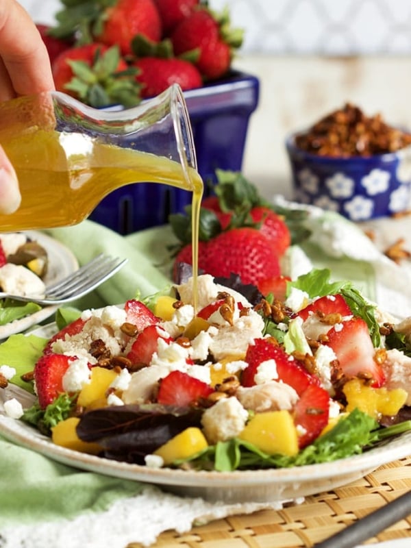 Strawberry Mango Chicken Salad | TheSuburbanSoapbox.com