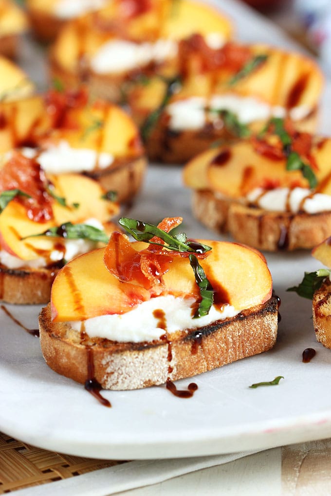 Honey Ricotta Peach Crostini with Crispy Pancetta The Suburban Soapbox