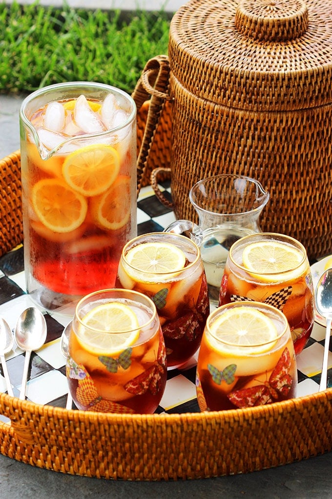 Easy to make and ready in minutes, Southern Style Sweet Tea is simple and refreshing. | TheSuburbanSoapbox.com