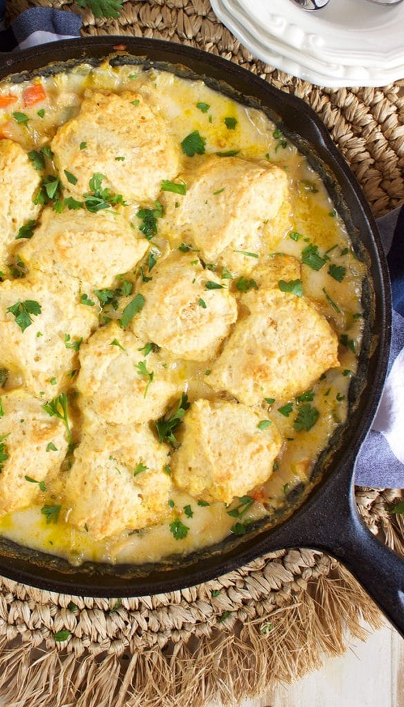 Chicken and Dumplings Skillet Casserole Recipe | TheSuburbanSoapbox.com