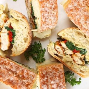 Feed a crowd, party perfect for game day, tailgating or just a fun gathering...these Italian Chicken Cutlet Sandwiches are a great make ahead option for every event! | TheSuburbanSoapbox.com