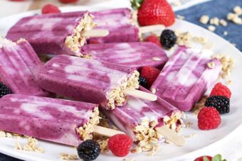 Triple Berry Smoothie Breakfast Popsicles