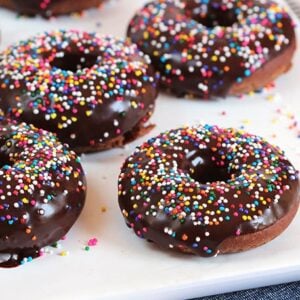 Baked Chocolate Glazed Donuts from scratch | TheSuburbanSoapbox.com