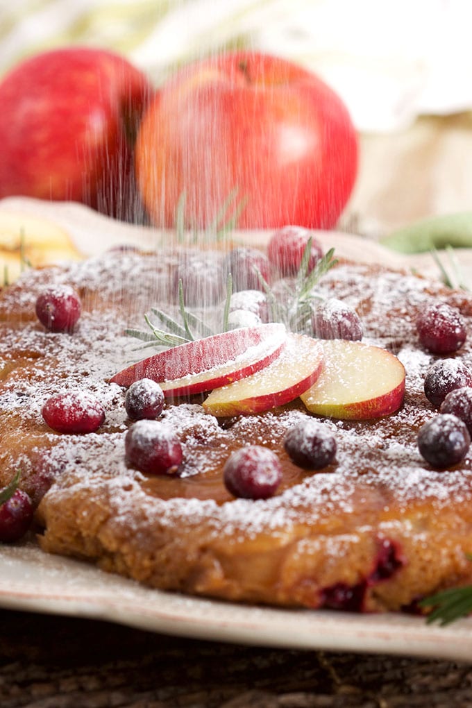 Slow Cooker Apple Cranberry Upside Down Cake | TheSuburbanSoapbox.com