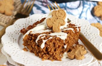 This make ahead breakfast casserole truly is the perfect holiday brunch dish....Easy Gingerbread Baked Oatmeal Recipe is quick and easy to make. Hearty and comforting. From TheSuburbanSoapbox.com