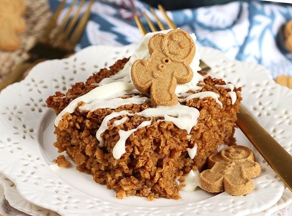 This make ahead breakfast casserole truly is the perfect holiday brunch dish....Easy Gingerbread Baked Oatmeal Recipe is quick and easy to make. Hearty and comforting. From TheSuburbanSoapbox.com