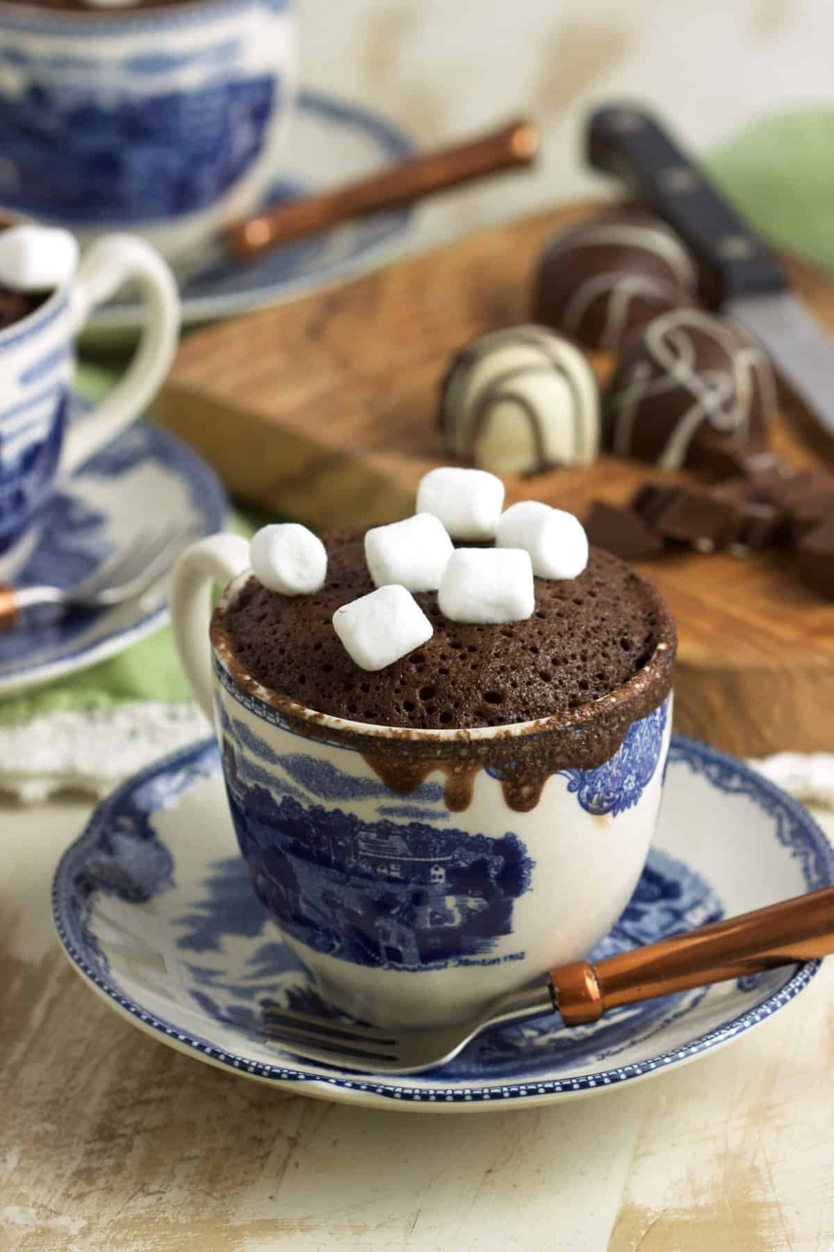 Hot Chocolate Mug Cake Recipe | TheSuburbanSoapbox.com