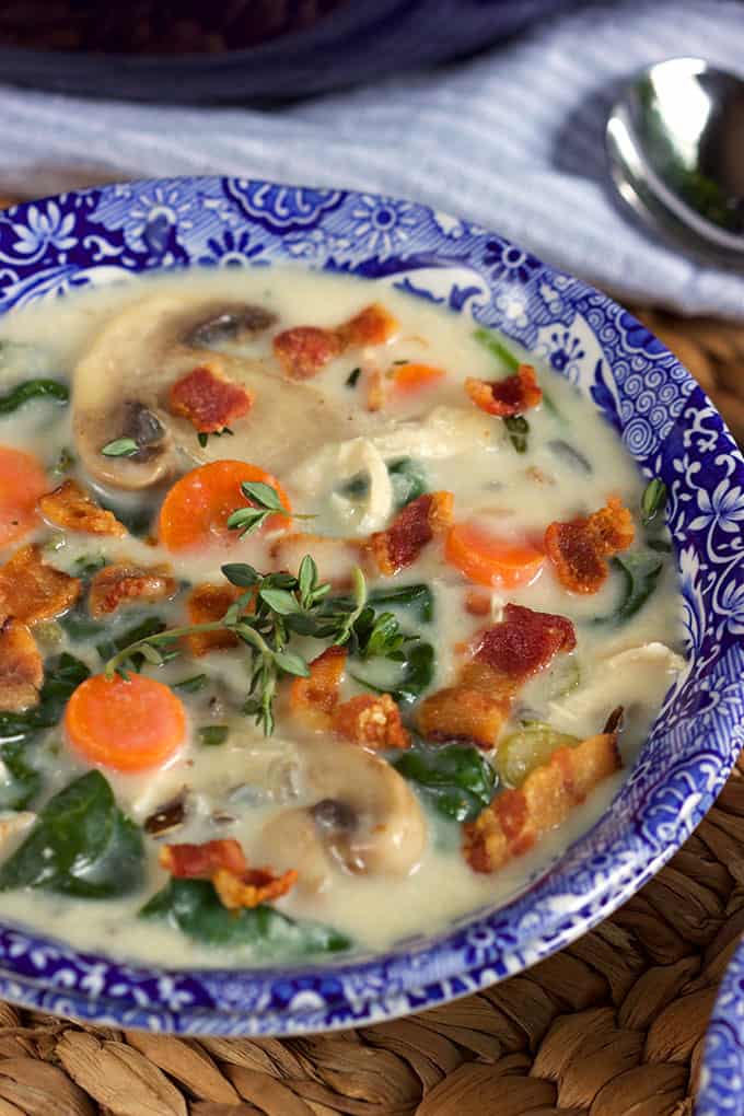 Easy Creamy Chicken and Wild Rice Soup Recipe | TheSuburbanSoapbox.com