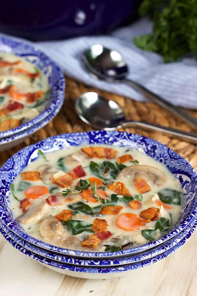 Creamy Chicken and Wild Rice Soup Recipe | TheSuburbanSoapbox.com
