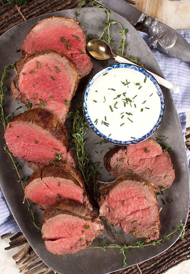 Beef Tenderloin Roast With Creamy Horseradish Sauce - The Suburban Soapbox