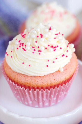 Pink Champagne Cupcakes with Cream Cheese Frosting - The Suburban Soapbox