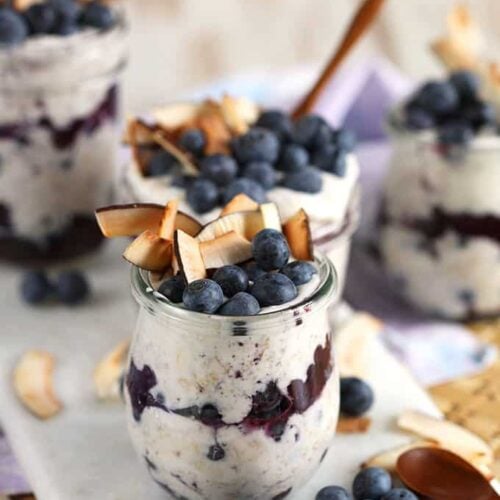 Coconut Blueberry Overnight Oats Recipe - The Suburban Soapbox