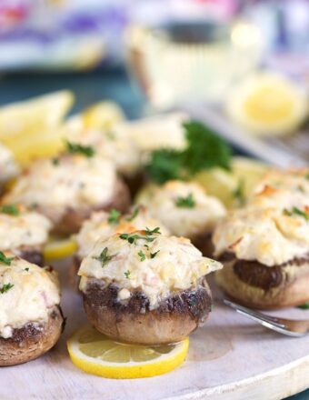 The Very Best Crab Stuffed Mushrooms | TheSuburbanSoapbox.com