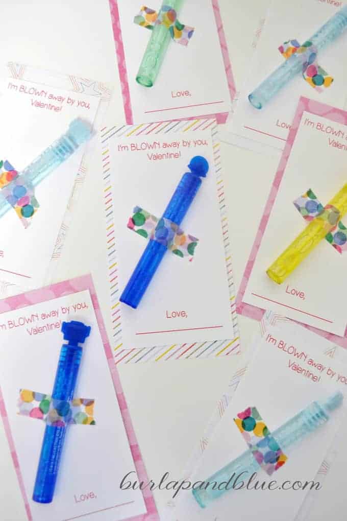 Bubbles Valentine Card idea for kids.