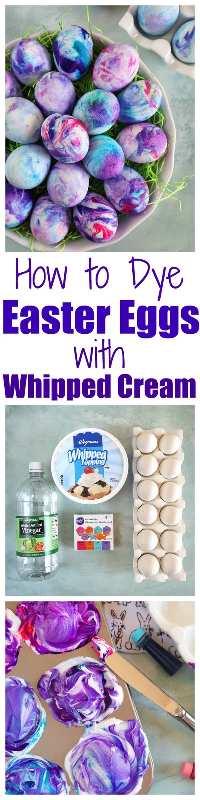 Whipped Cream Easter Egg Dye Collage
