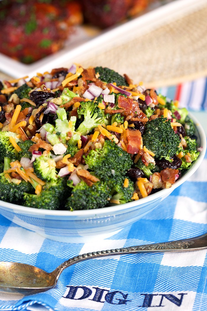 Easy Broccoli Salad With Bacon - The Suburban Soapbox