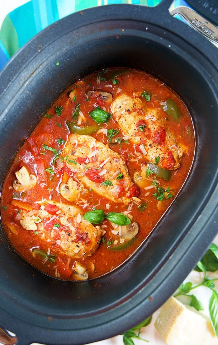 Slow Cooker Chicken Cacciatore Recipe - The Suburban Soapbox