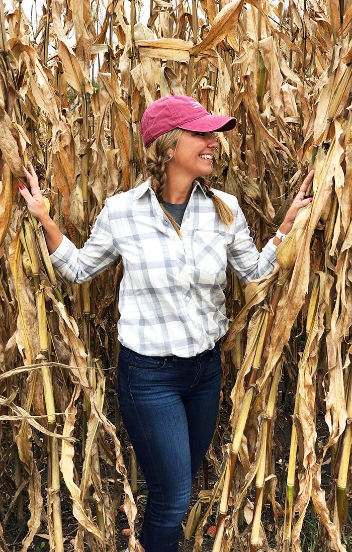 Girl in a cornfield in Iowa.