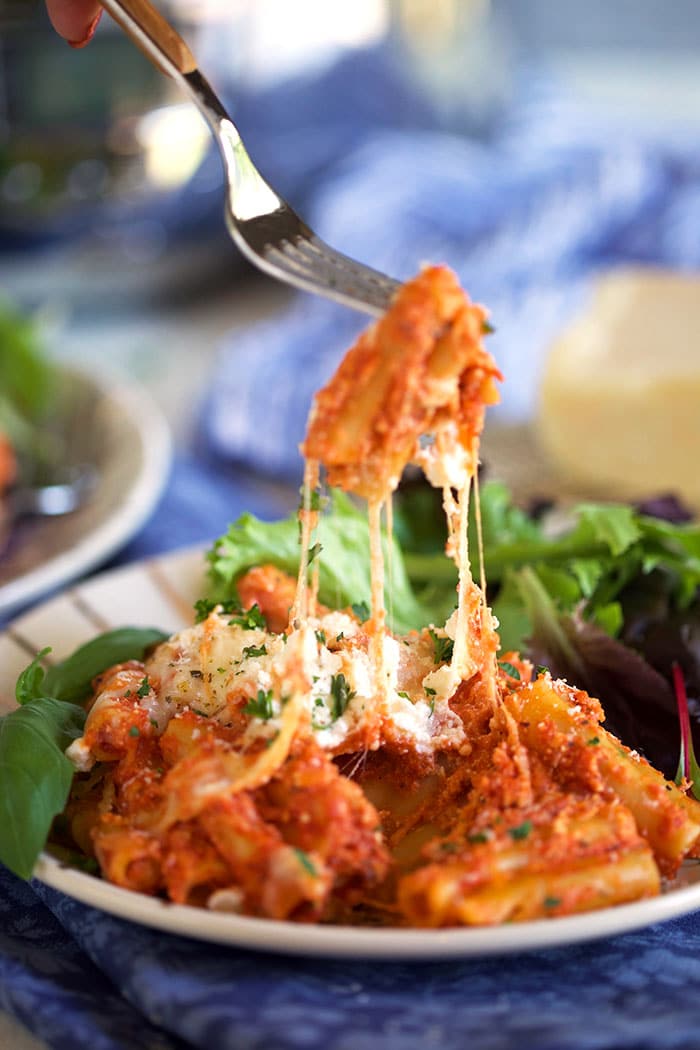 Easier Than Pioneer Woman Baked Ziti: Slow Cooker Baked Ziti