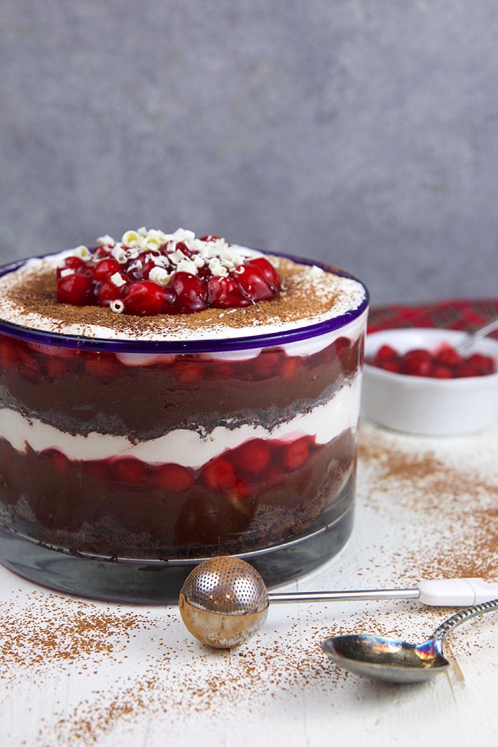 Individual Black Forest Brownie Trifles — Let's Dish Recipes