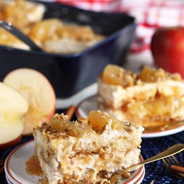 No Bake Caramel Apple Tiramisu - The Suburban Soapbox