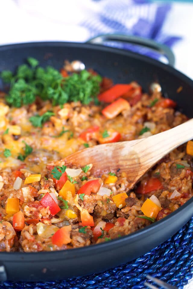 One Pot Stuffed Pepper Casserole - The Suburban Soapbox