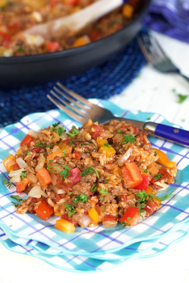 One Pot Stuffed Pepper Casserole - The Suburban Soapbox