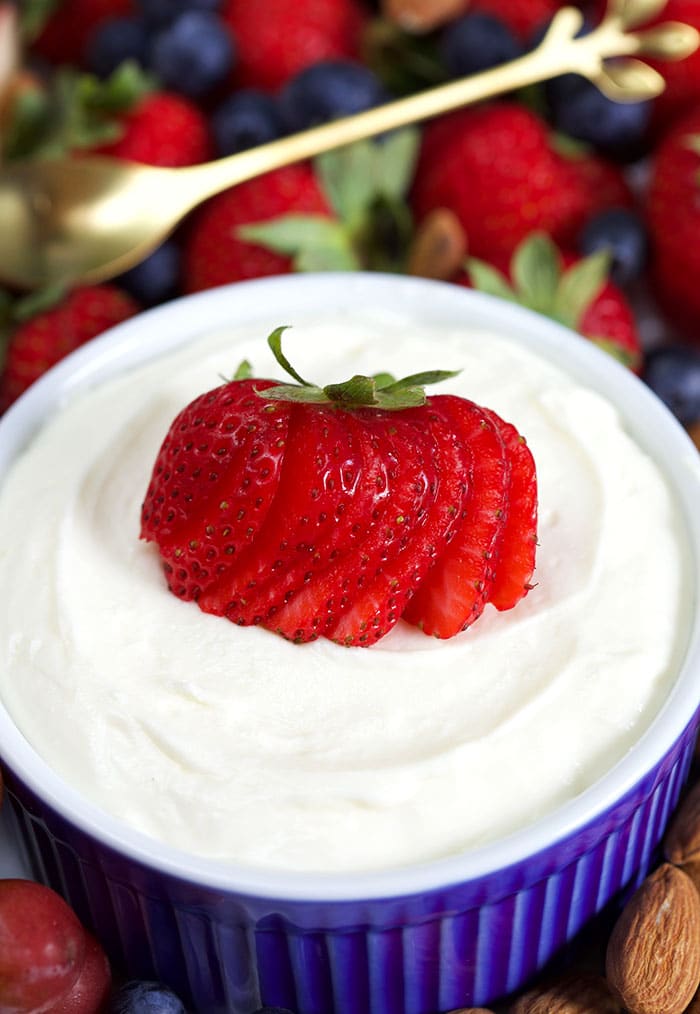 Marshmallow Cream Cheese Fruit Dip - The Suburban Soapbox