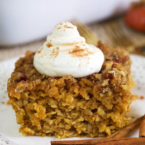 Pumpkin Baked Oatmeal Recipe - The Suburban Soapbox