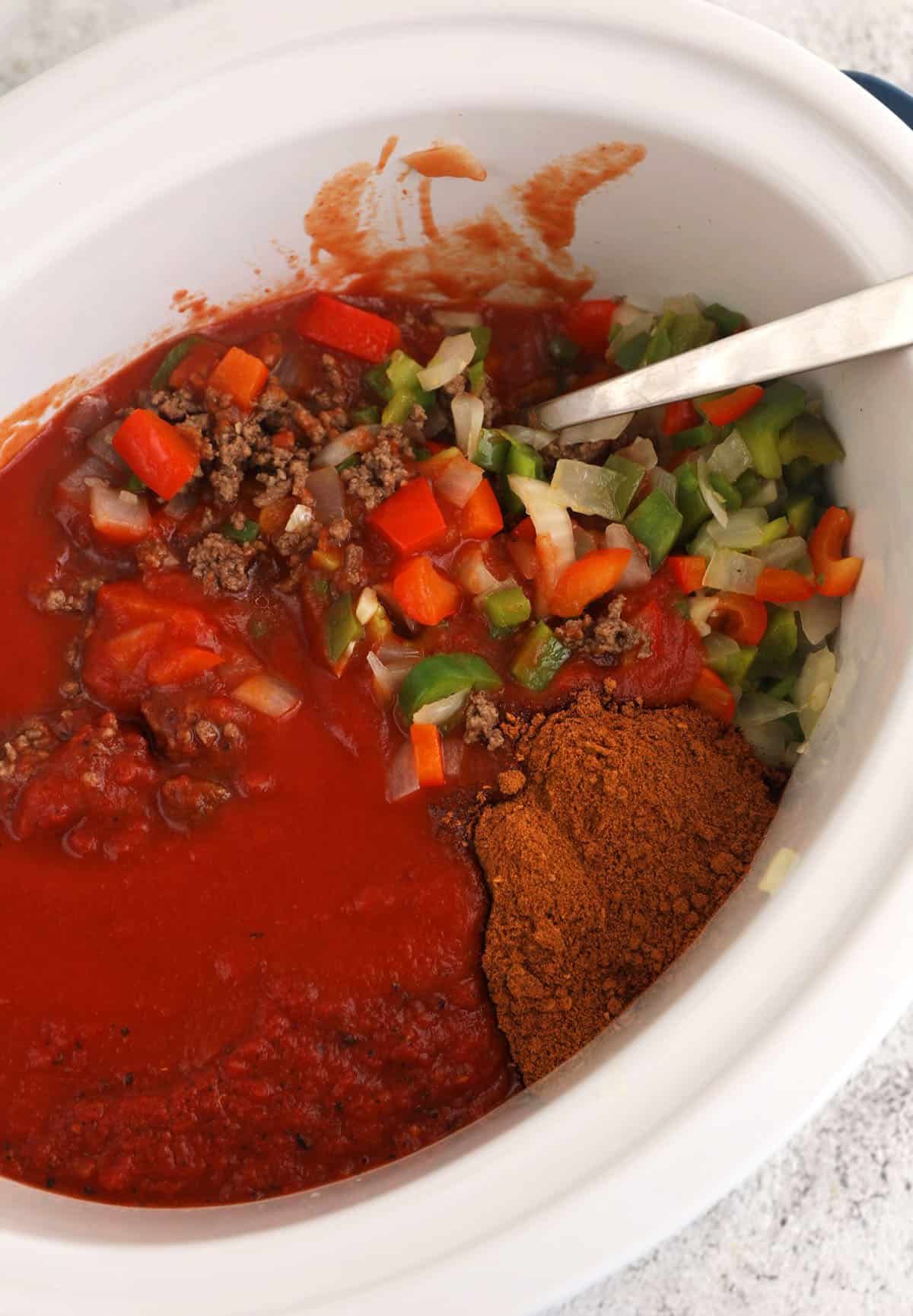 Ingredients for best chili recipe in slow cooker