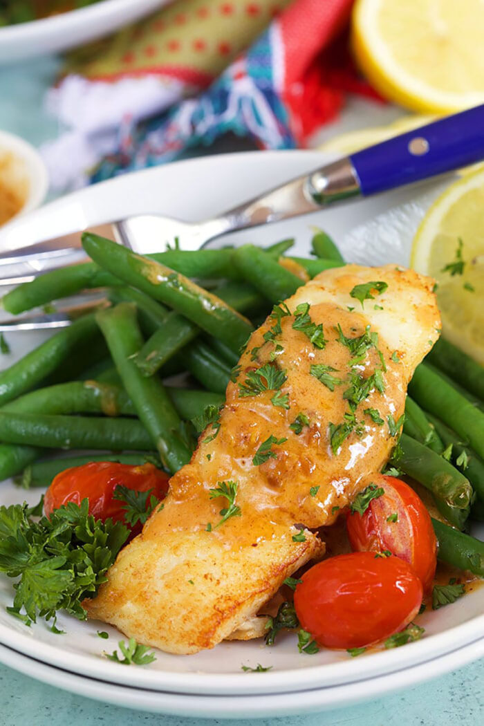 Pan Seared Halibut with Brown Butter Garlic Sauce The Suburban Soapbox