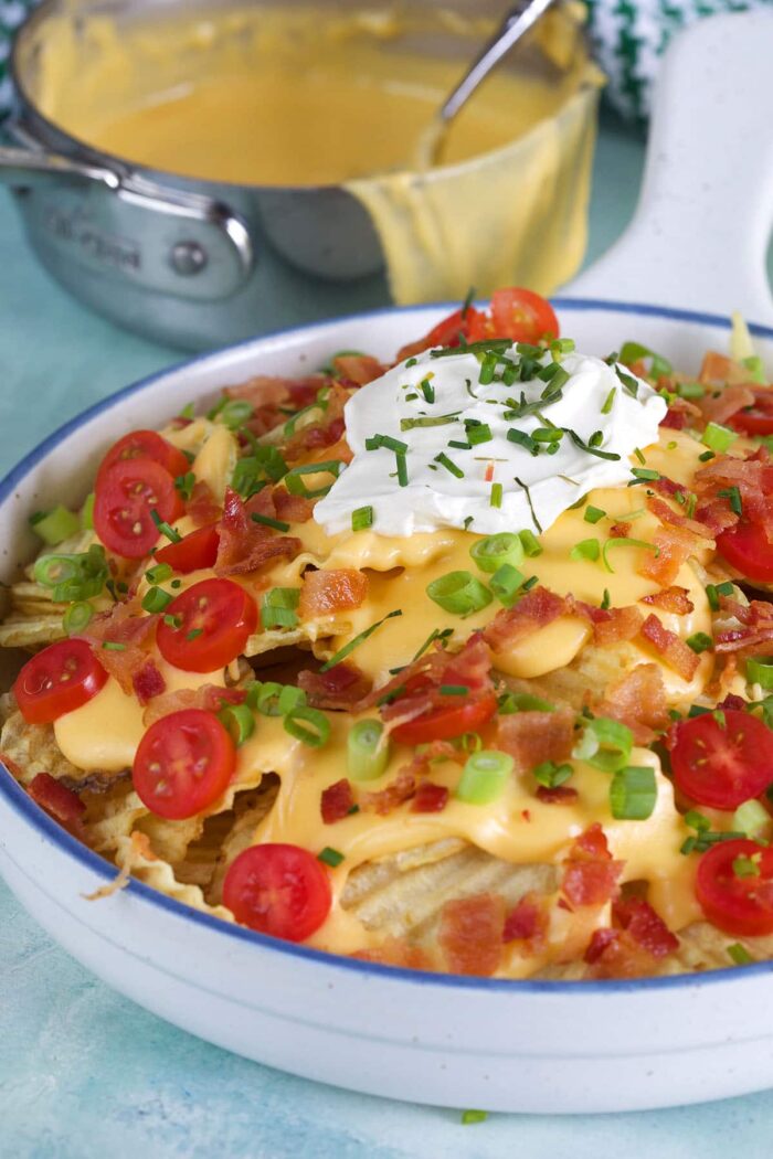 Irish Nachos With Cheddar Beer Cheese Sauce - The Suburban Soapbox