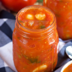 Italian Stewed Tomatoes in a Mason Jar