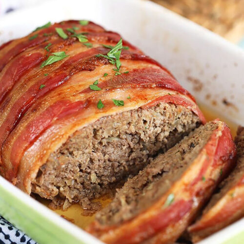 Bacon Wrapped Turkey Meatloaf - Simply Made Recipes