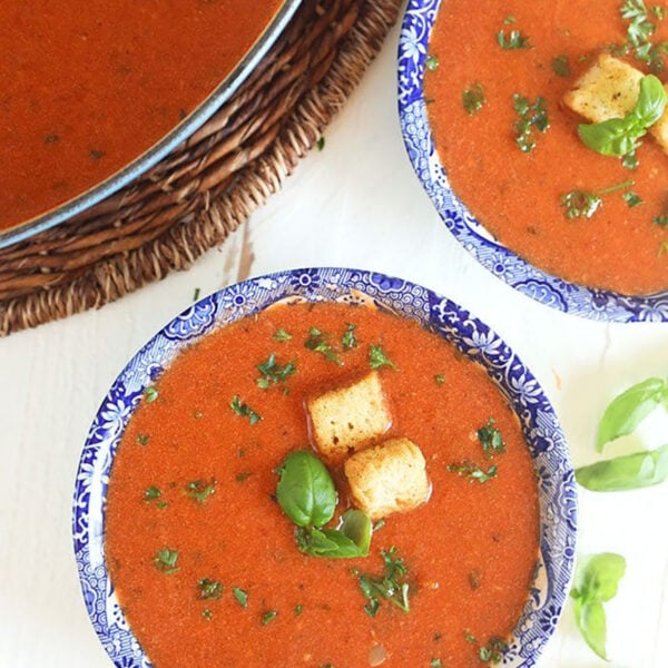 Creamy Tomato Basil Soup - The Suburban Soapbox