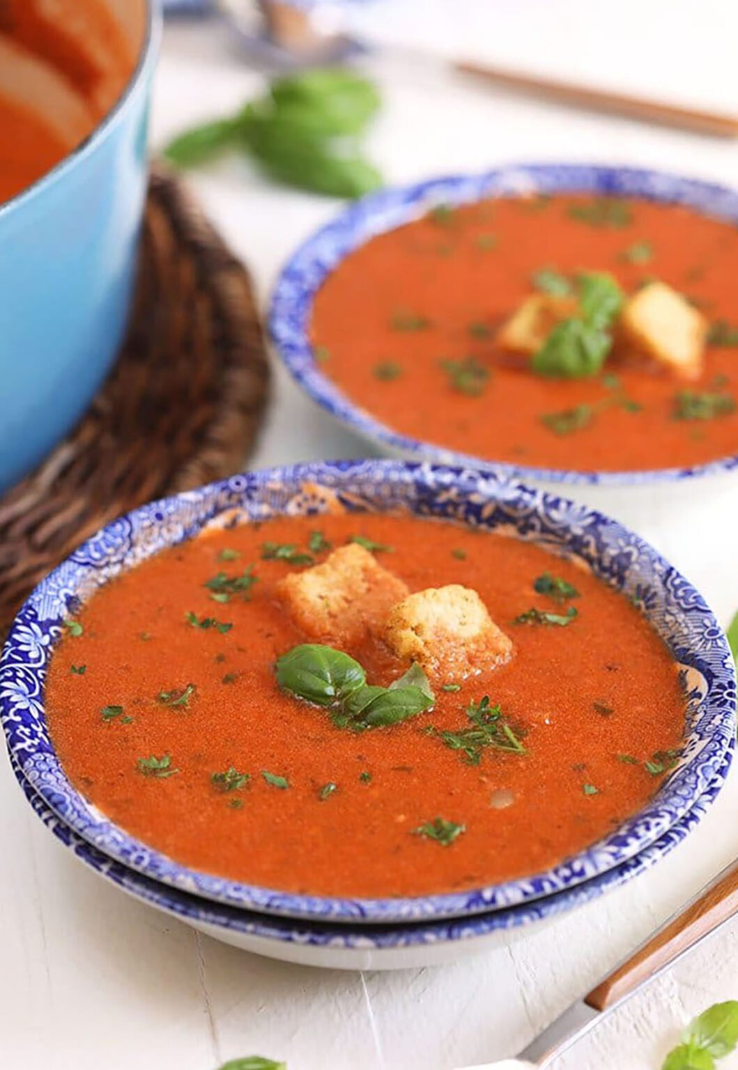 Creamy Tomato Basil Soup - The Suburban Soapbox