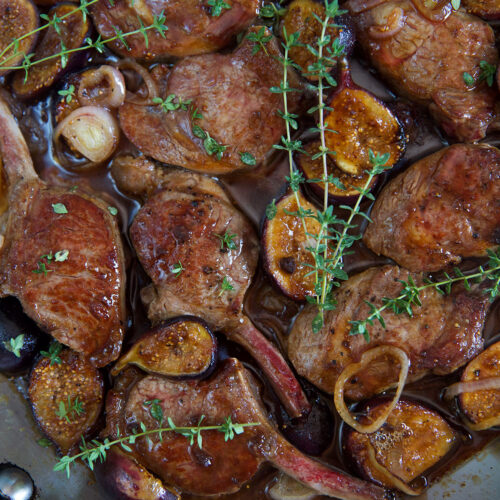 Lamb Chops with Fresh Fig Pan Sauce Recipe