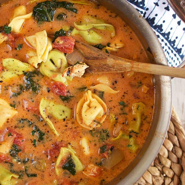 Creamy Chicken Tortellini Soup - The Suburban Soapbox