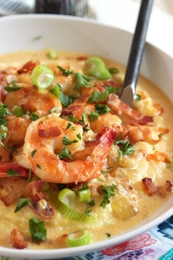 Easy Cheesy Shrimp and Grits - The Suburban Soapbox