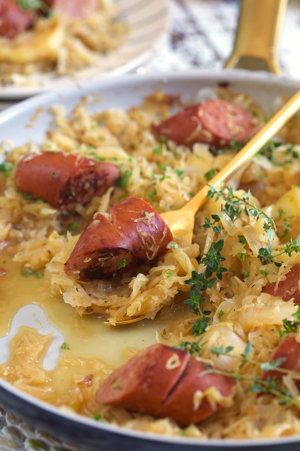 Kielbasa And Sauerkraut With Apples And Caramelized Onions - The ...